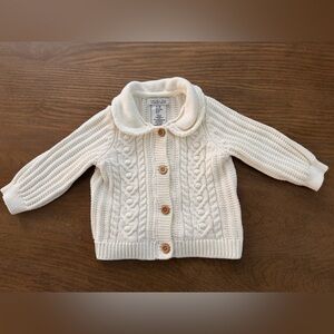 Rachel Zoe Cream Cable Knit Cardigan